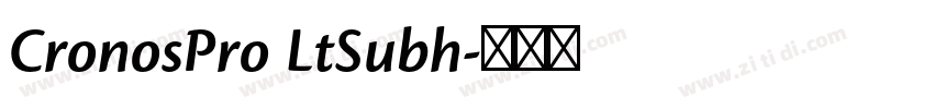 CronosPro LtSubh字体转换